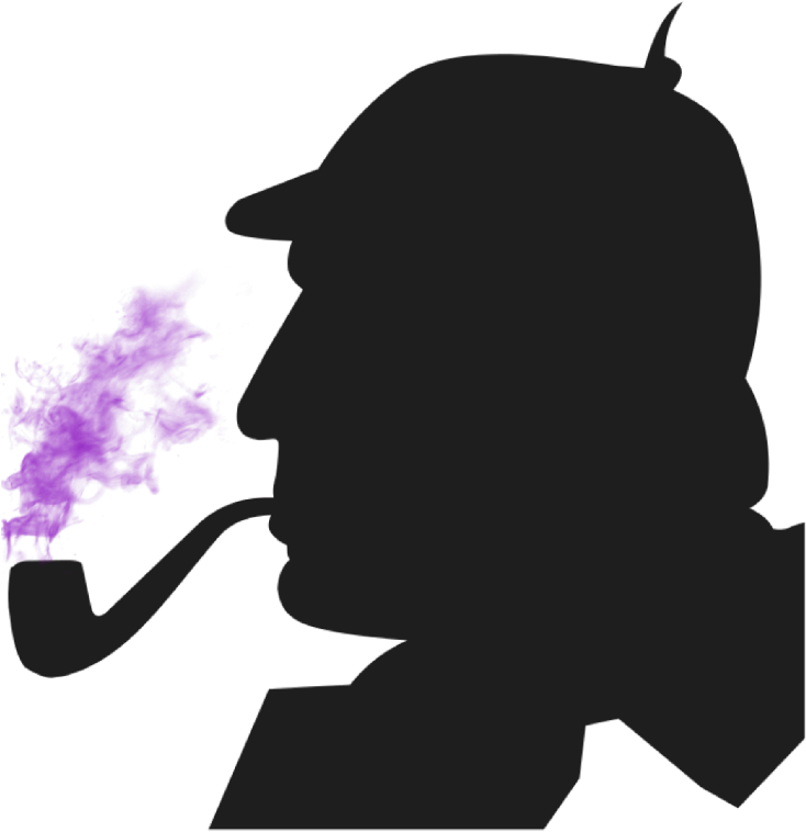 Silhouette Of A Man Smoking A Pipe