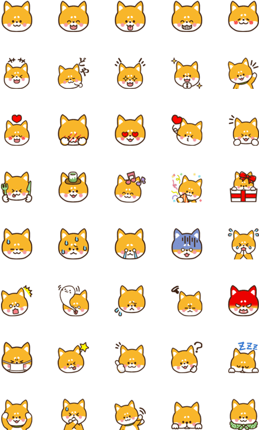 Shiba Inu Line Emoji, Hd Png Download