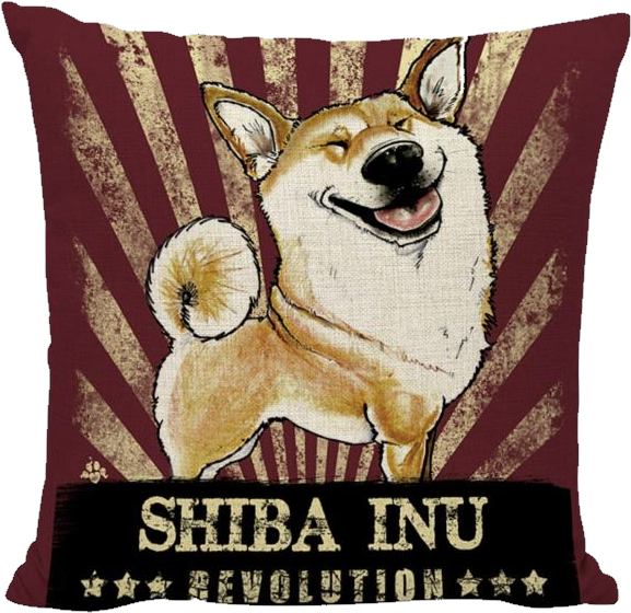 Shiba Inu Png -shiba Inu Revolution Throw Pillow - Shiba Inu, Transparent Png