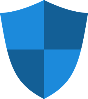 A Blue Shield With Black Background