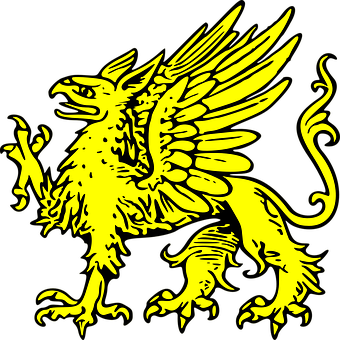 A Yellow Griffin With Wings