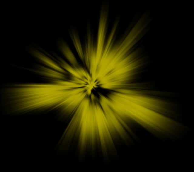 A Yellow Light Burst On A Black Background