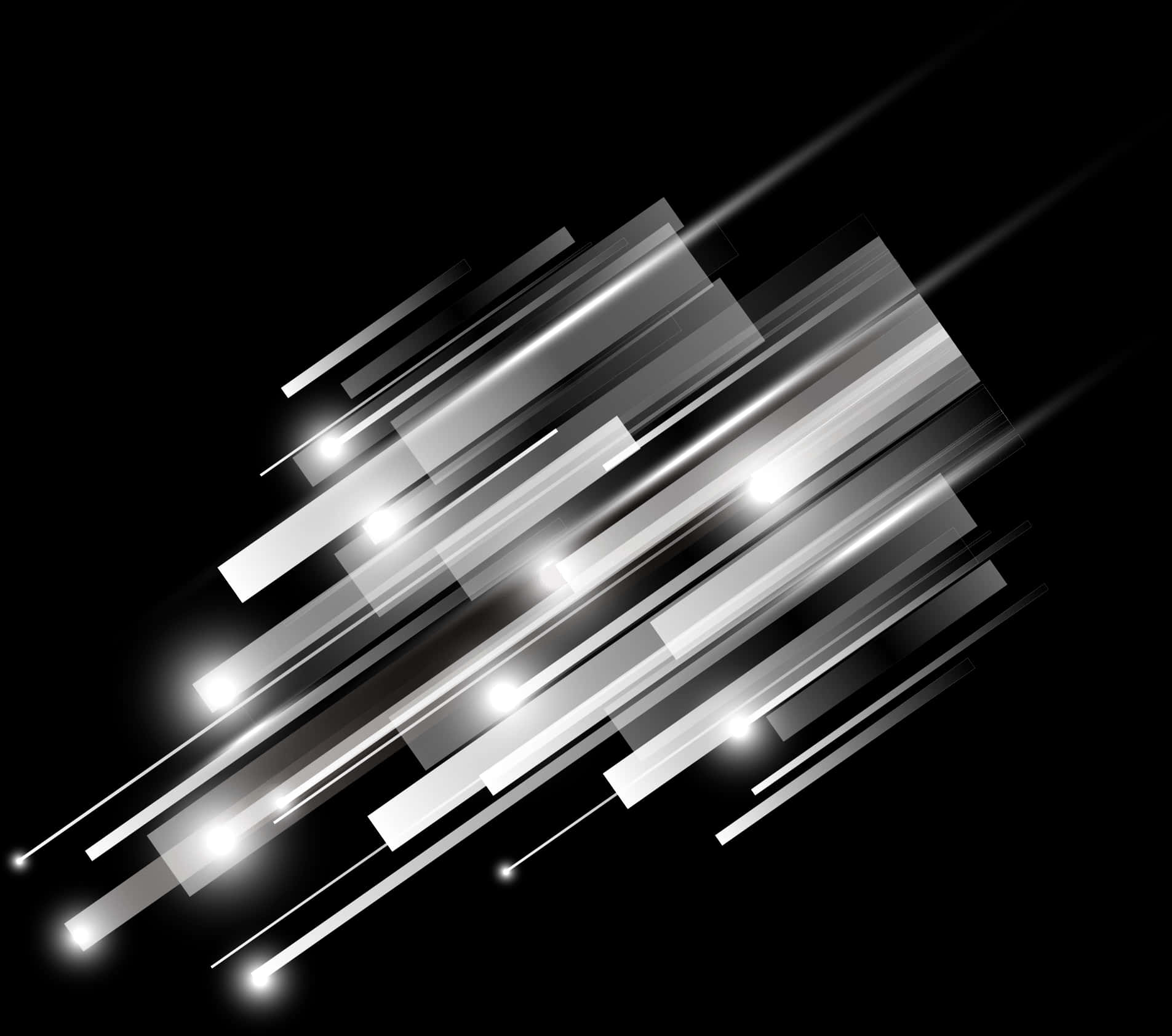 A Black And White Image Of Lines And Lights