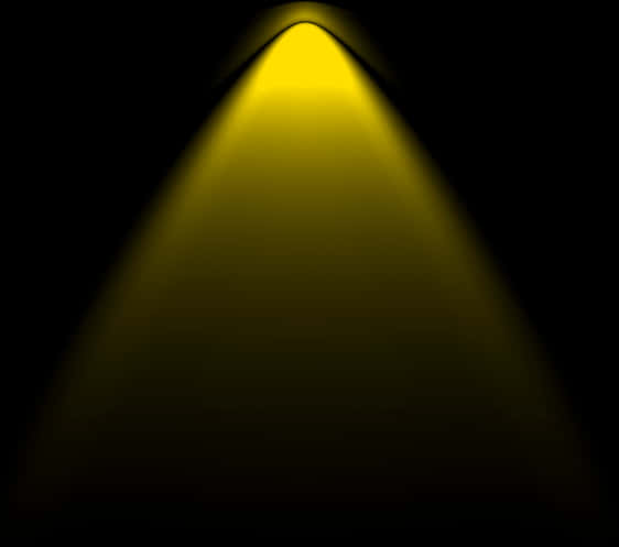 A Yellow Light Shining On A Black Background