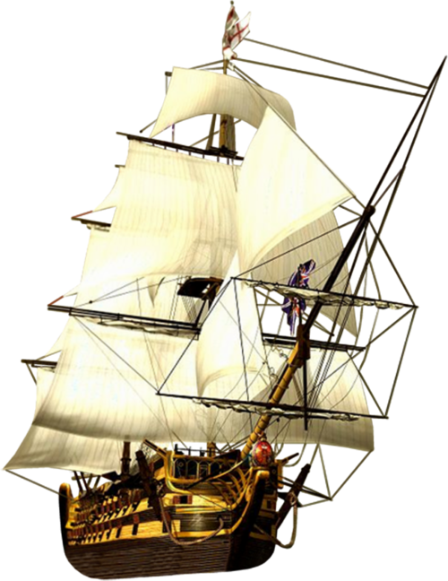 A Sailboat With White Sails