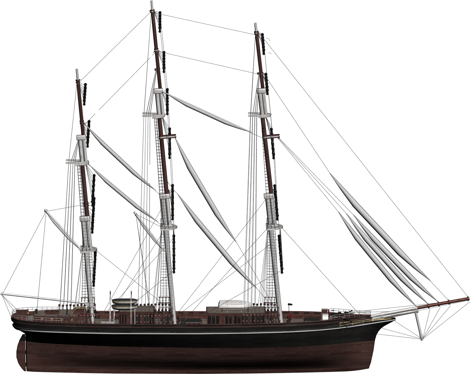 A Model Of A Ship
