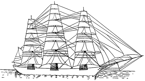 A Drawing Of A Ship