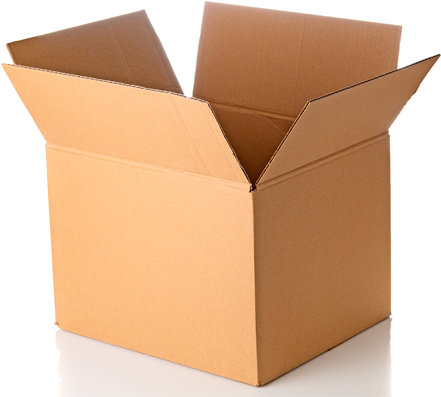 A Cardboard Box With Open Lid