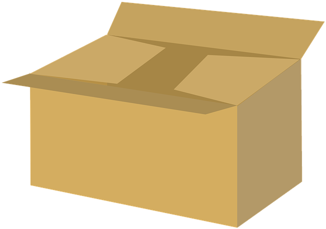 A Brown Box With A Black Background