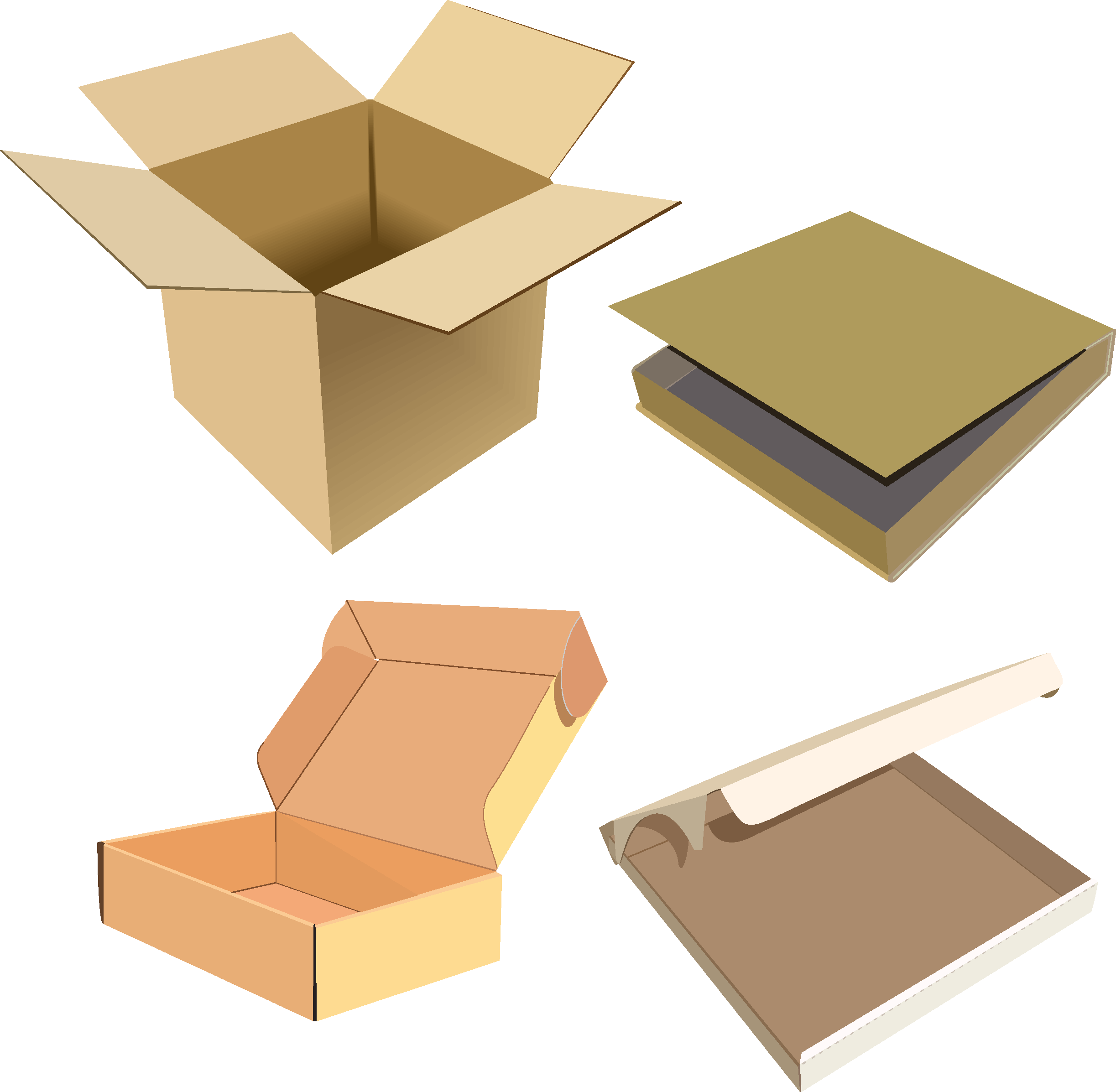 A Group Of Boxes With Different Sizes