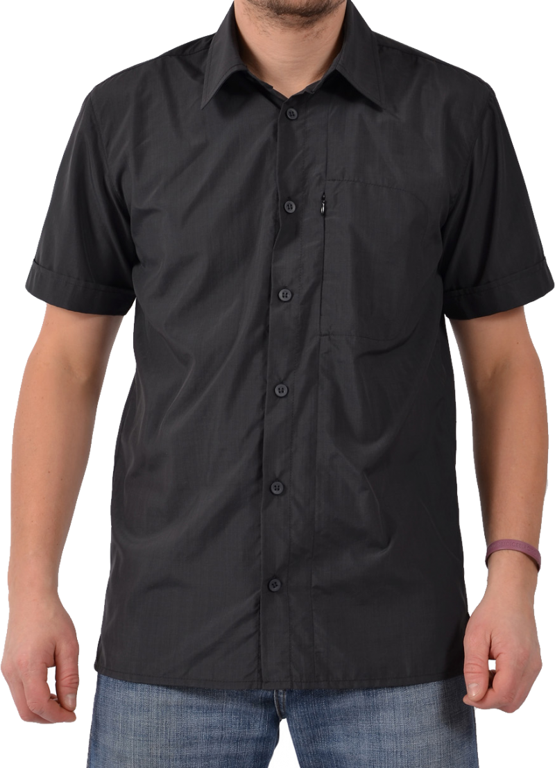 A Man Wearing A Black Shirt