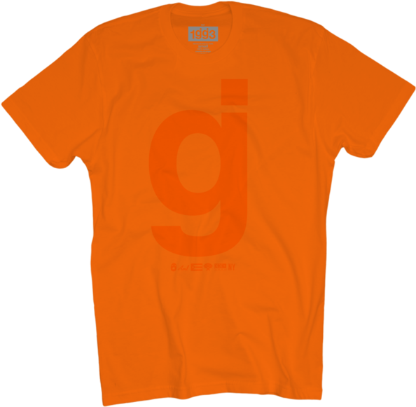An Orange T-shirt With A Letter On It