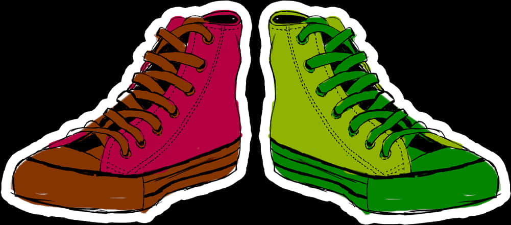 A Pair Of Shoes With Laces