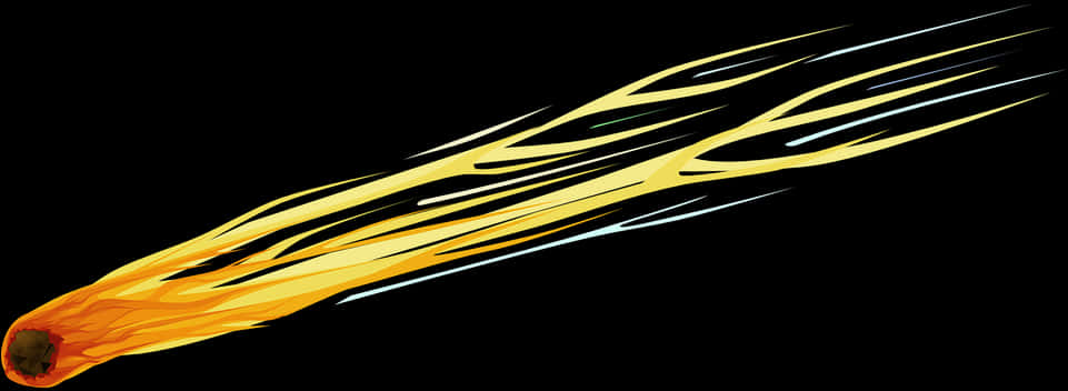 A Yellow Flame On A Black Background