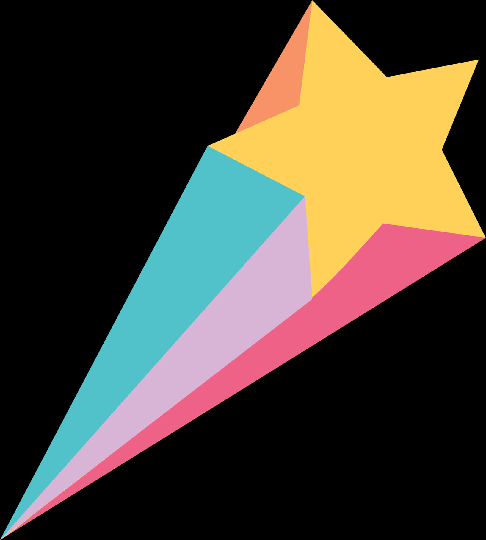 A Colorful Star In A Black Background