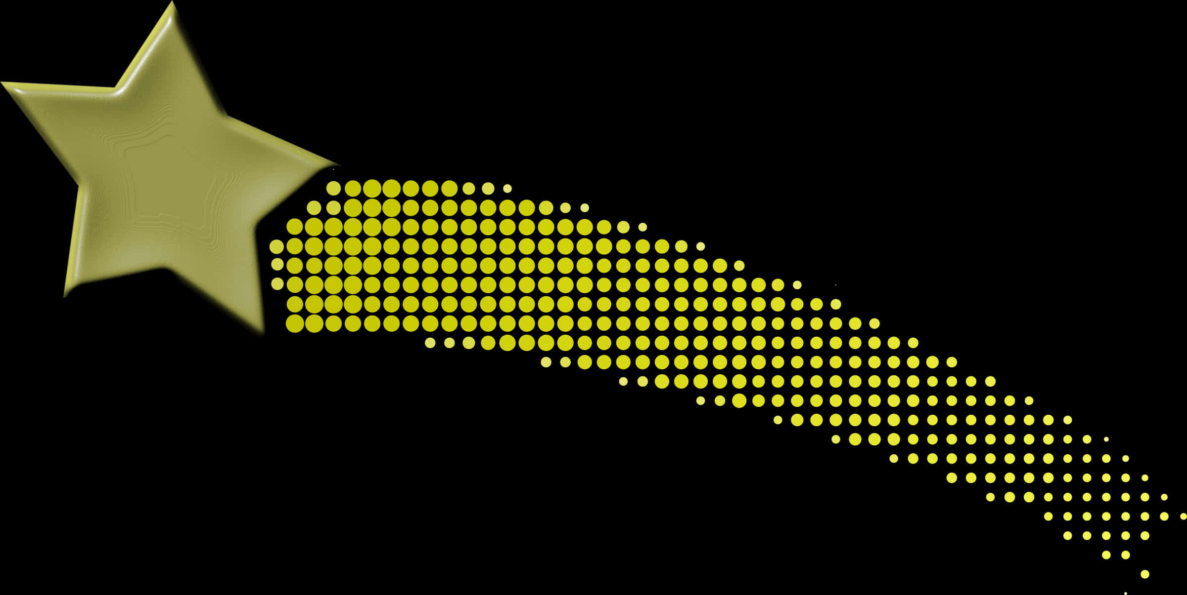 A Yellow Dotted Object With A Black Background