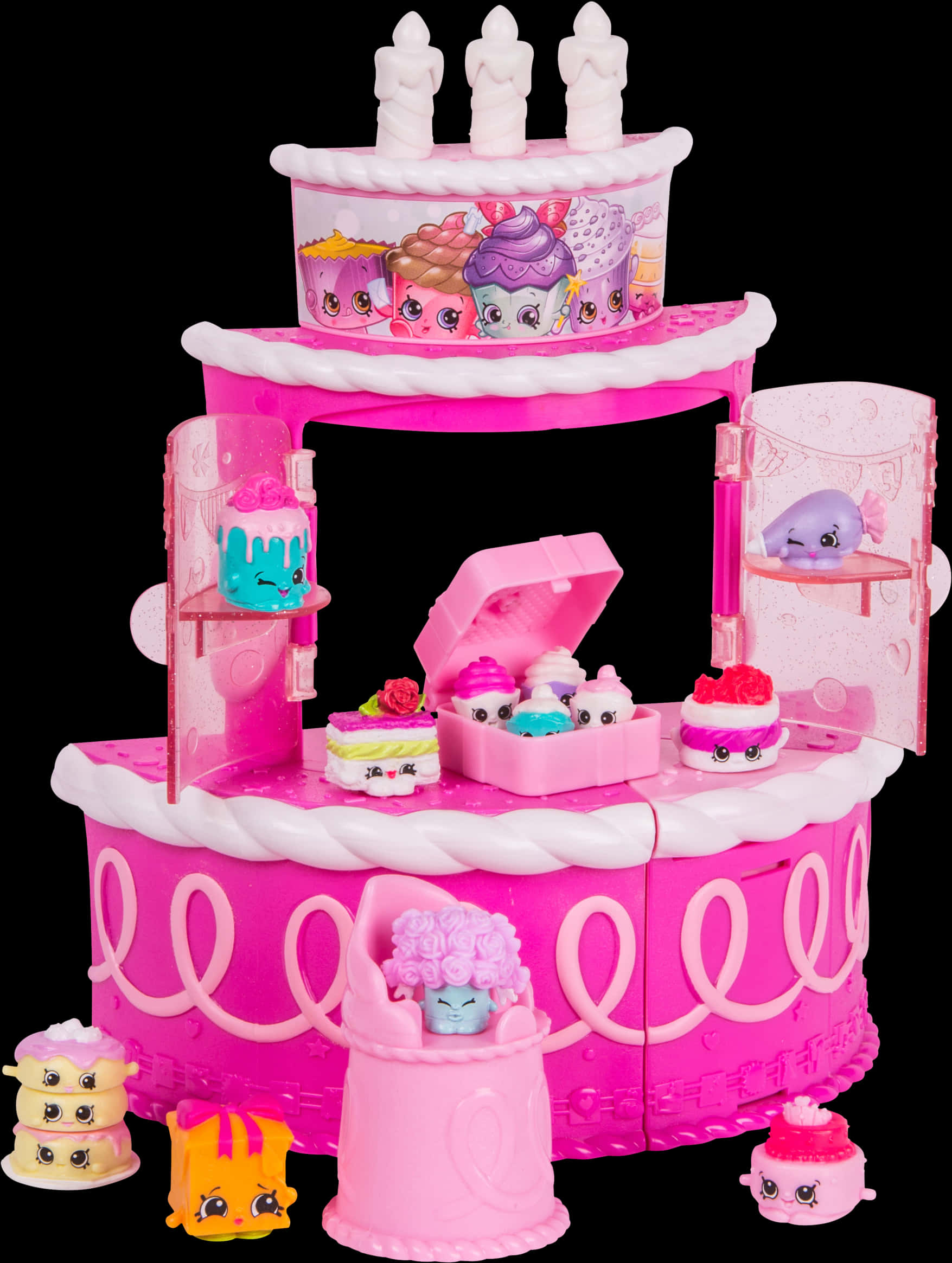 A Toy Cake With Different Types Of Food