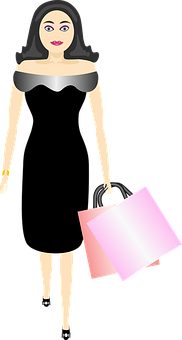 A Woman Holding Shopping Bags