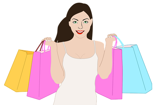 A Woman Holding Shopping Bags