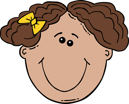 A Cartoon Of A Girl's Face