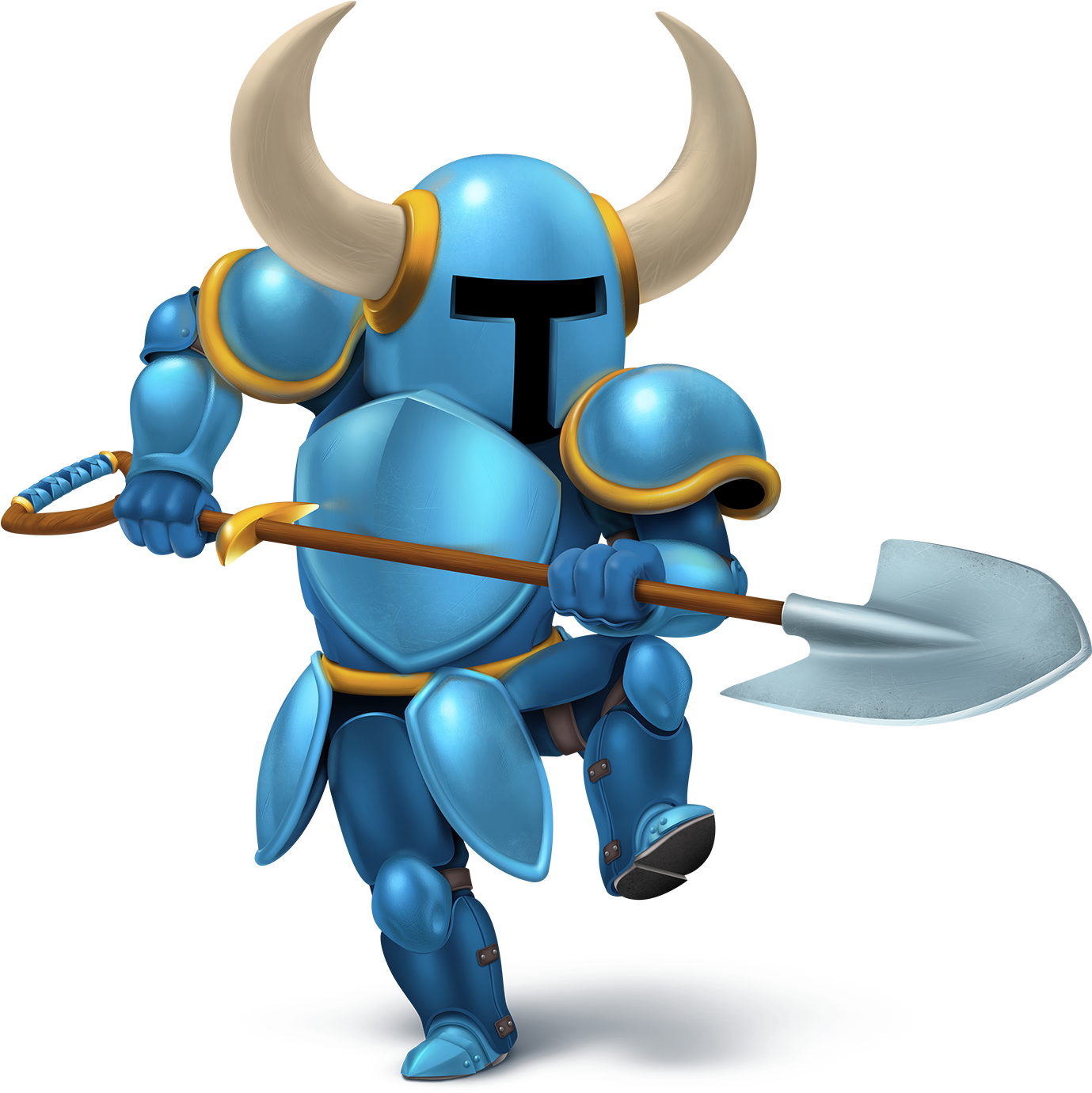 A Cartoon Character In Armor Holding A Shovel