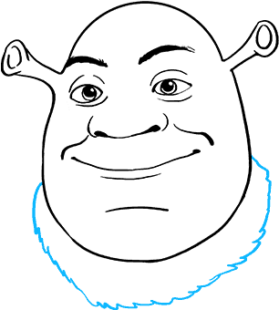 A Blue Line Drawing On A Black Background