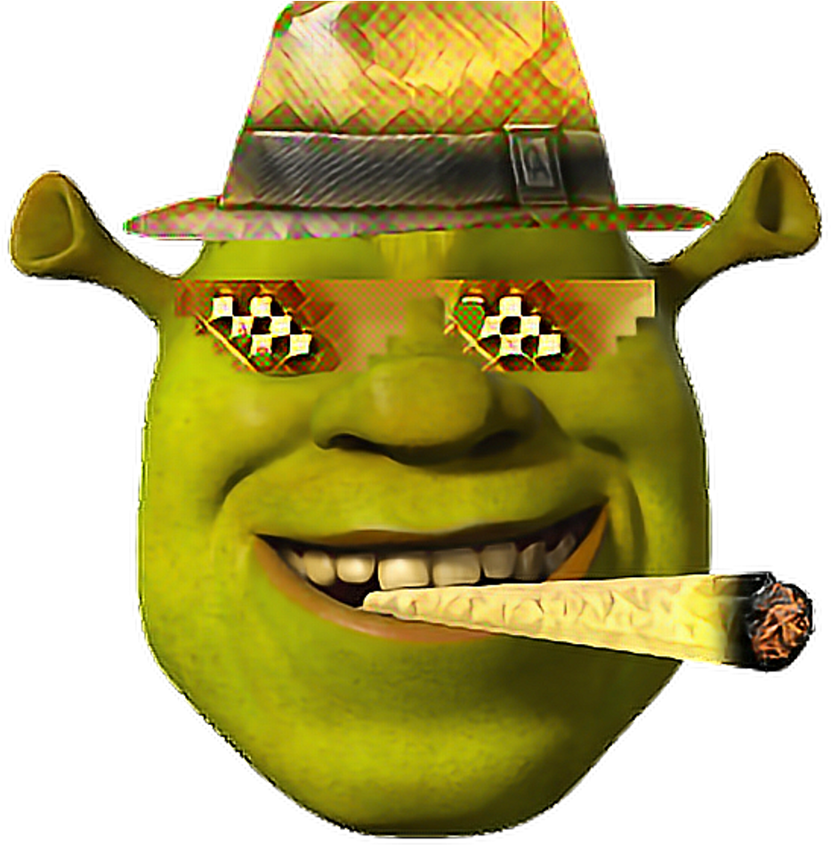 A Green Cartoon Character With A Hat And Sunglasses