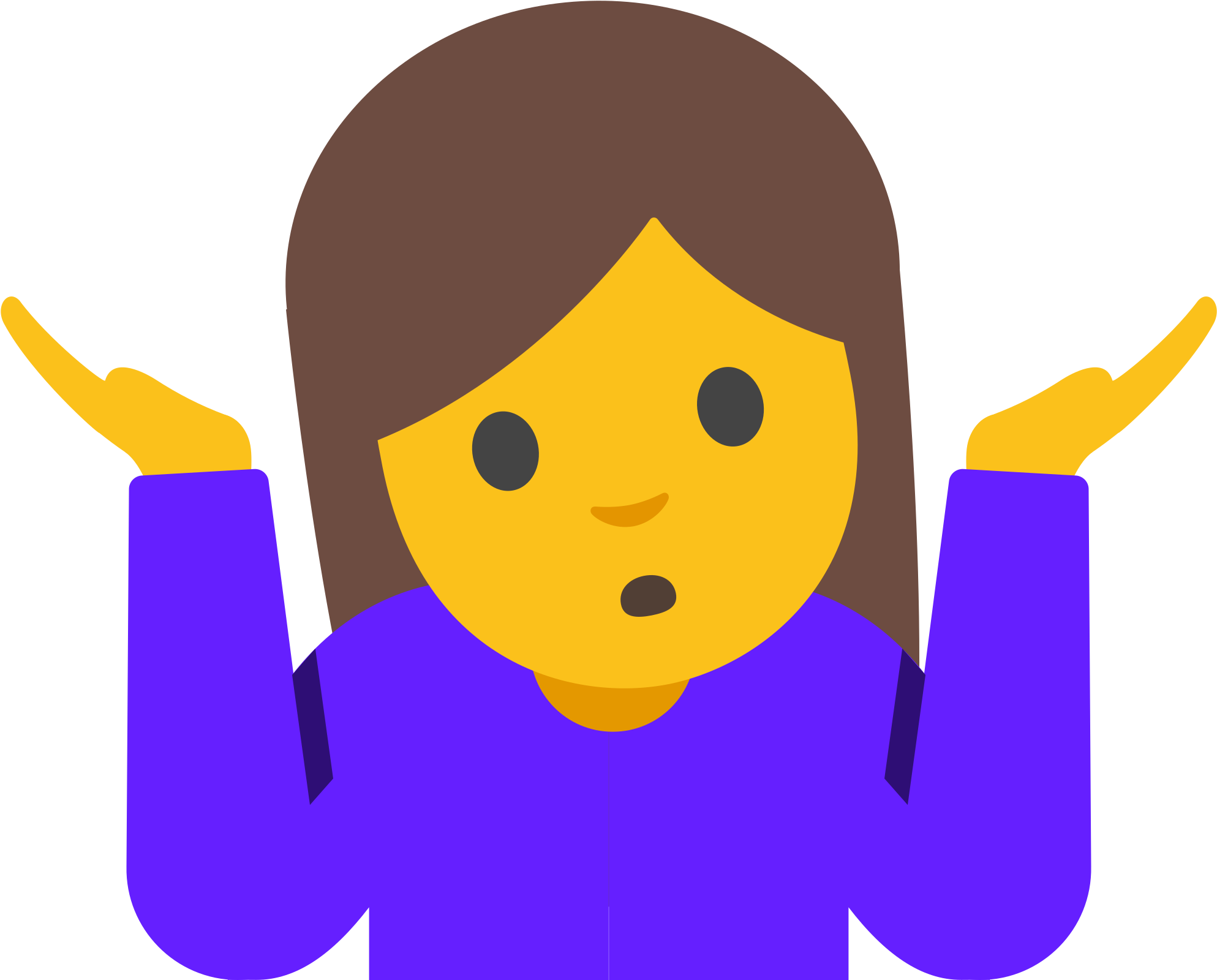 A Cartoon Of A Woman With Her Hands Up