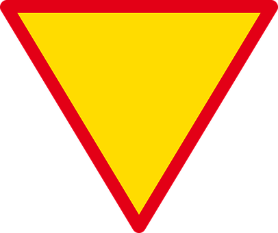 A Yellow And Red Triangle Sign