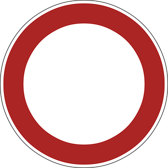 A Red Circle With White Border