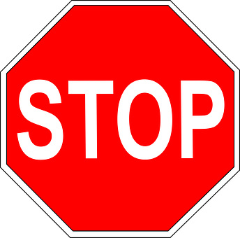 A Red And White Stop Sign