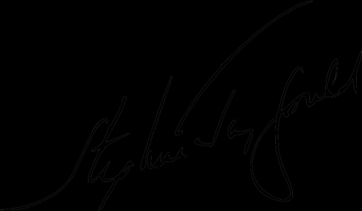 A Black And White Photo Of A Signature