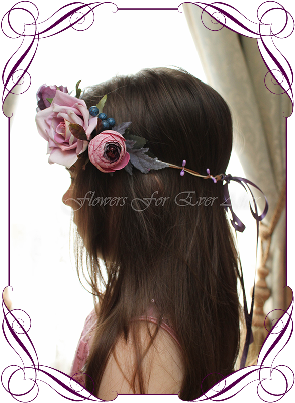 Silk Artificial Floral Hair Crown Halo, For Wedding, - Flower Girl Basket For Wedding, Hd Png Download