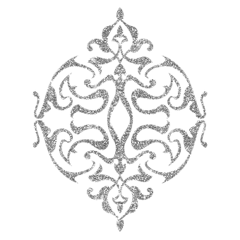 A Silver Design On A Black Background