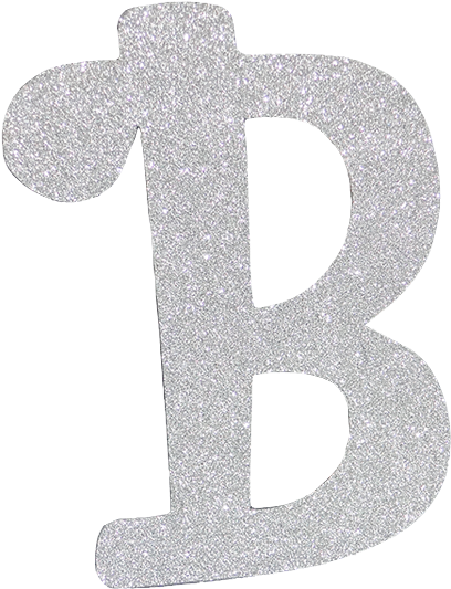 Silver Glitter Letter B, Hd Png Download