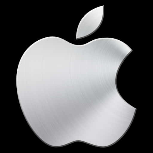 Silver Metallic Apple Logo
