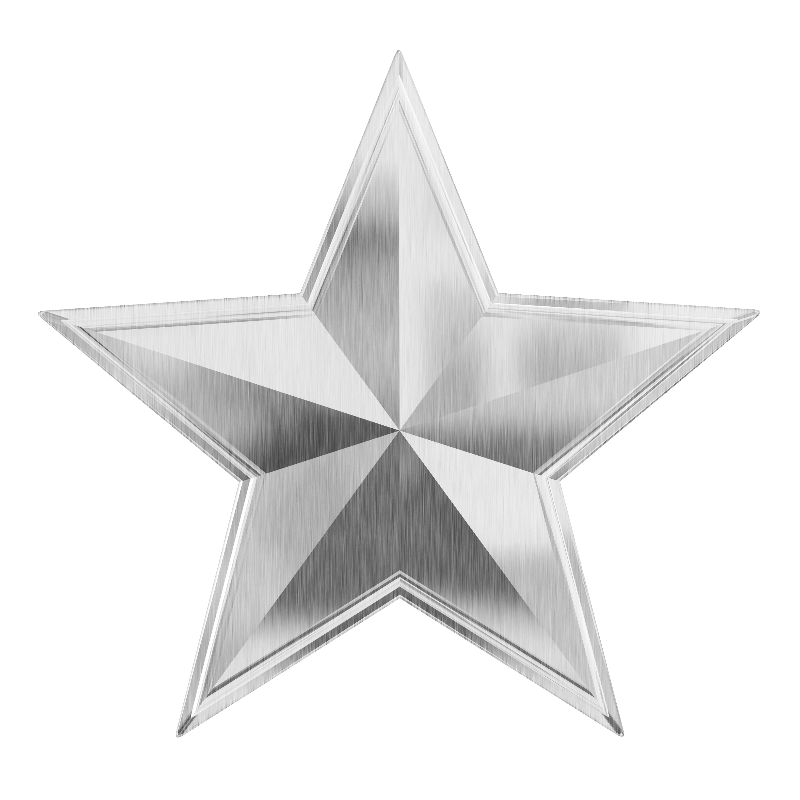A Silver Star On A Black Background