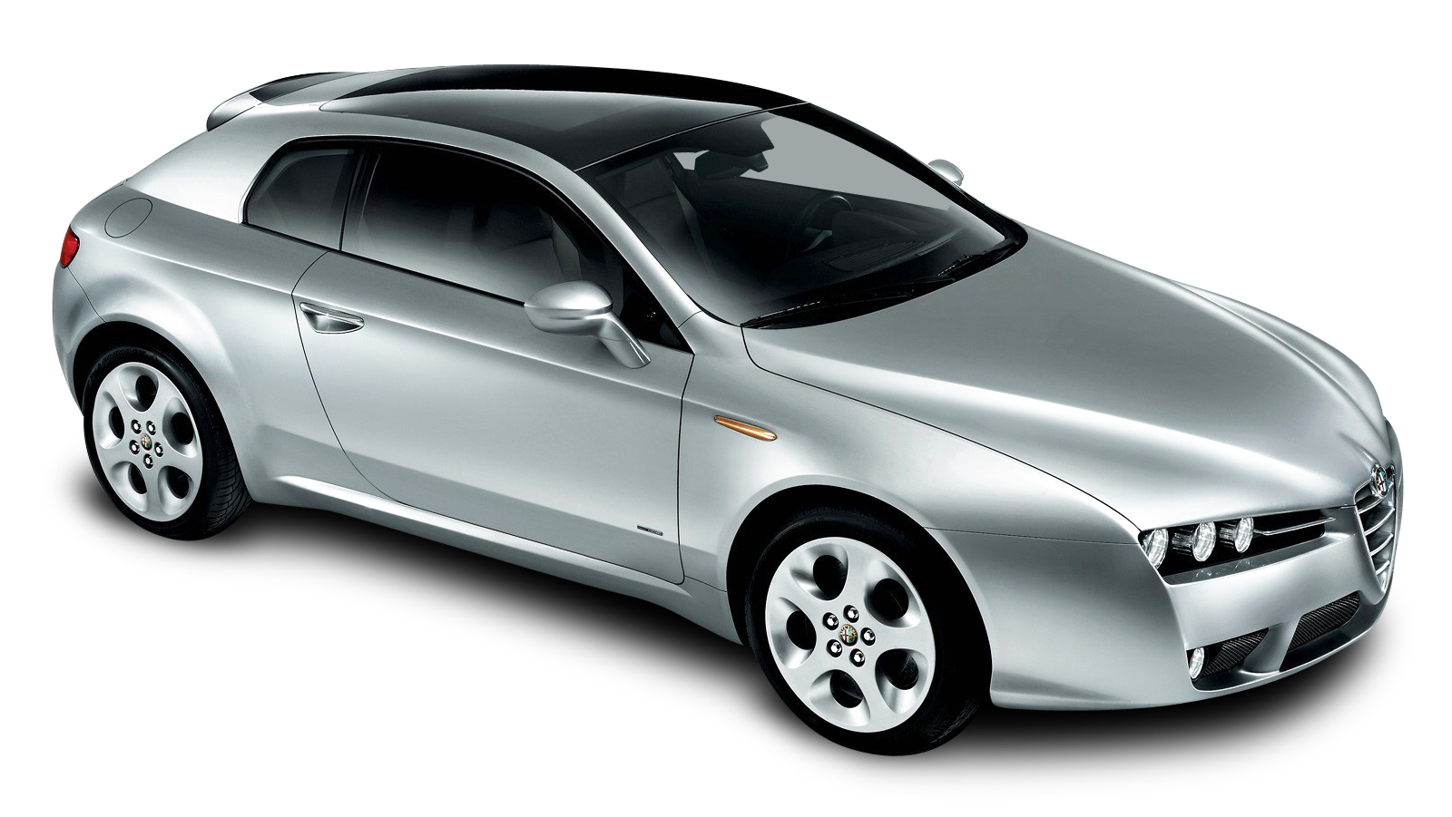A Silver Car With A Black Background