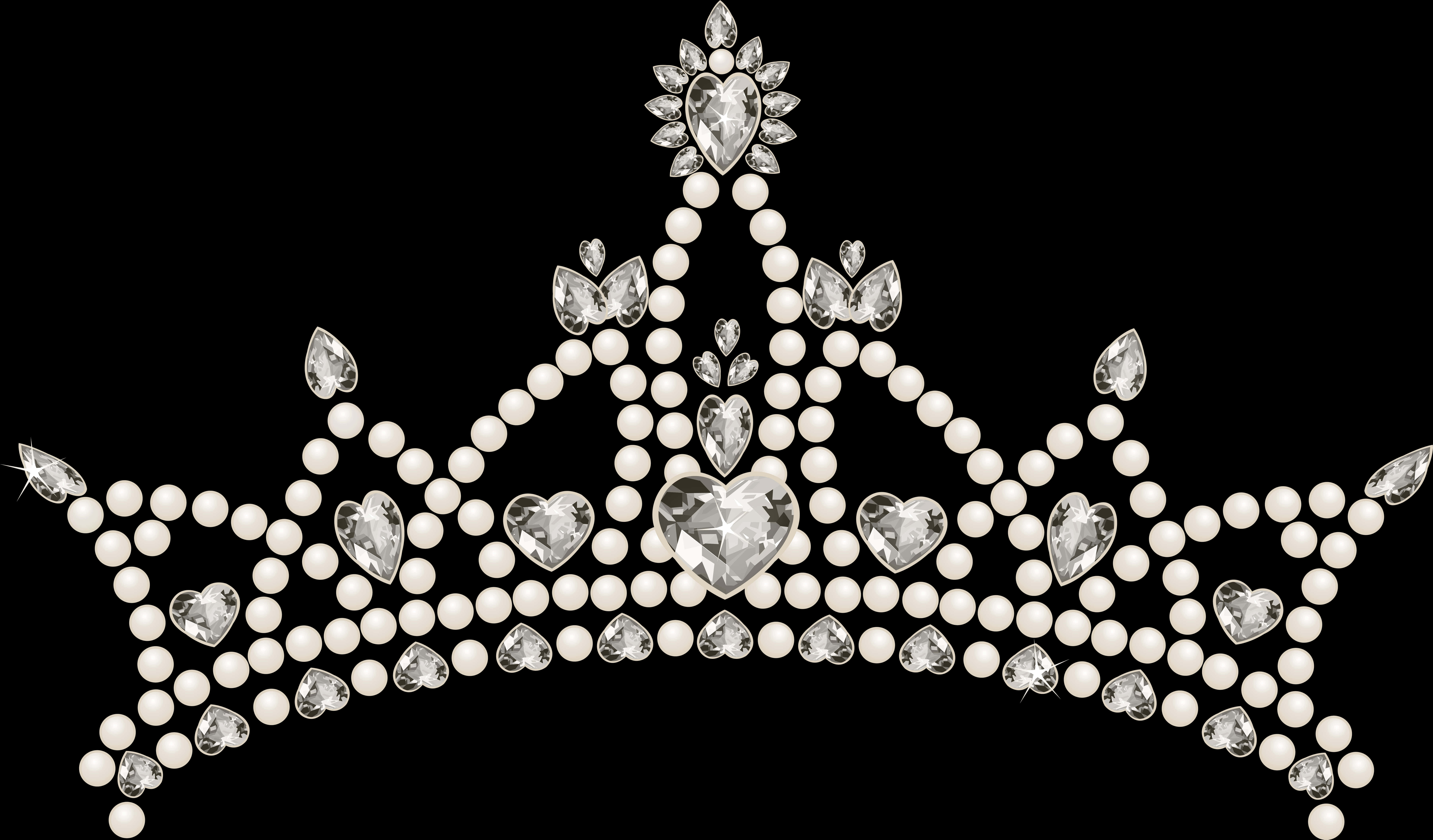 Silver Princess Crown With Rhinestones