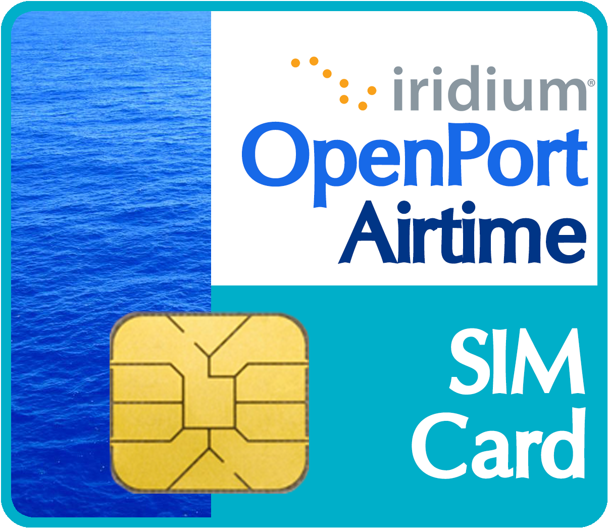 A Sim Card With A Picture Of The Ocean