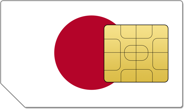 A Sim Card With A Red Circle And A White Circle