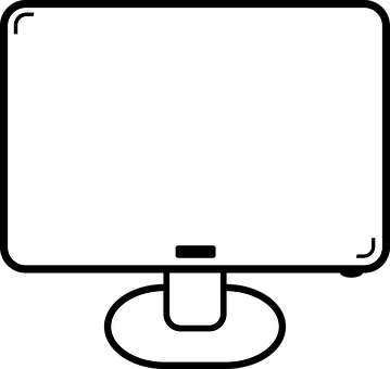 A White Computer Monitor With A Black Background