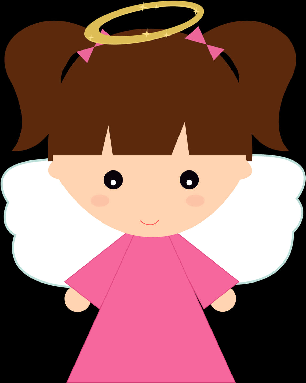 A Cartoon Of A Girl With Wings And A Crown