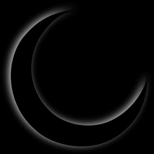 Simple Black Crescent Moon