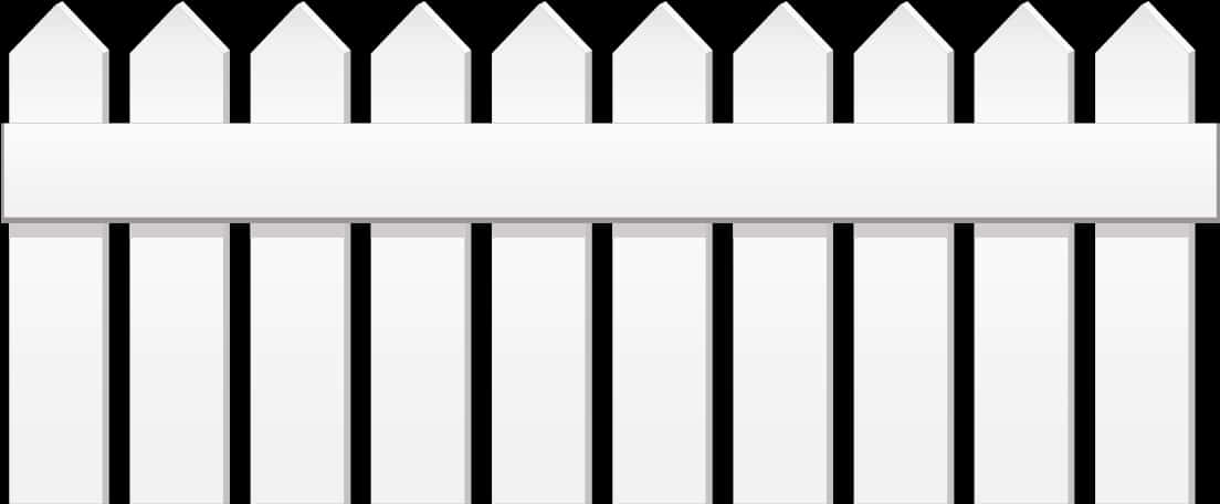 Simple Pointed White Picket Fence