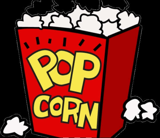 A Red Box With Popcorn