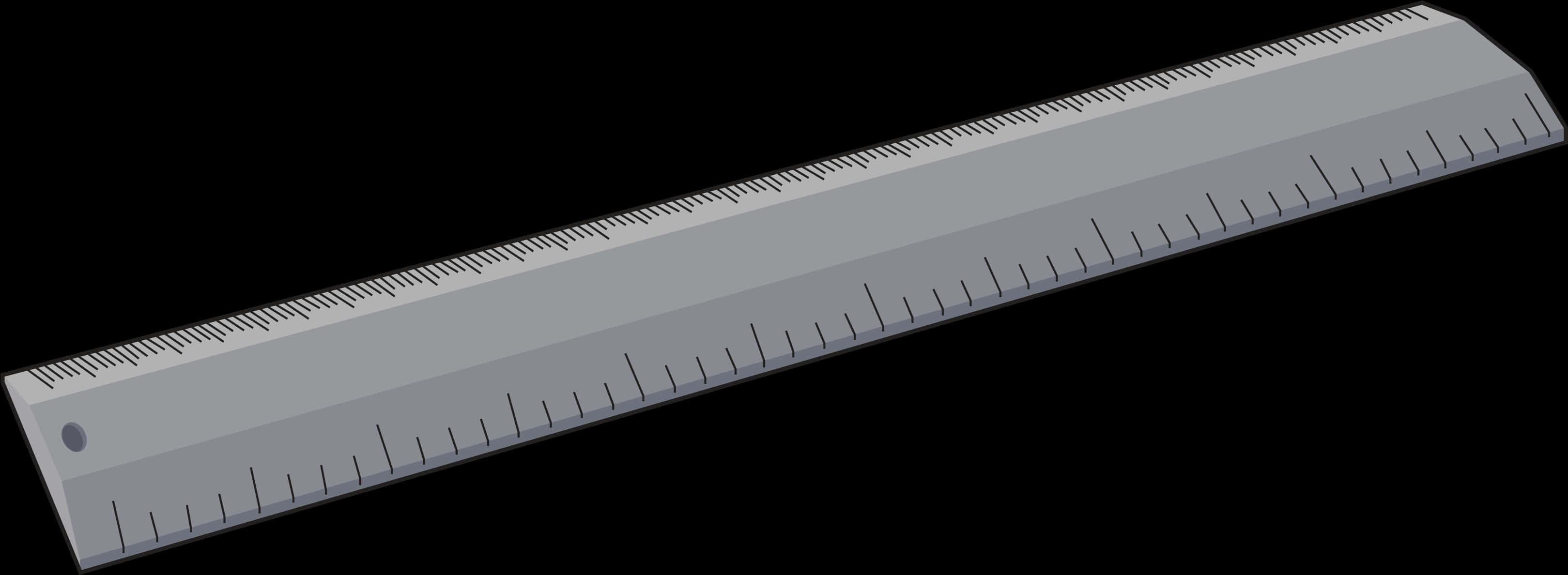 A White Ruler With Black Markings