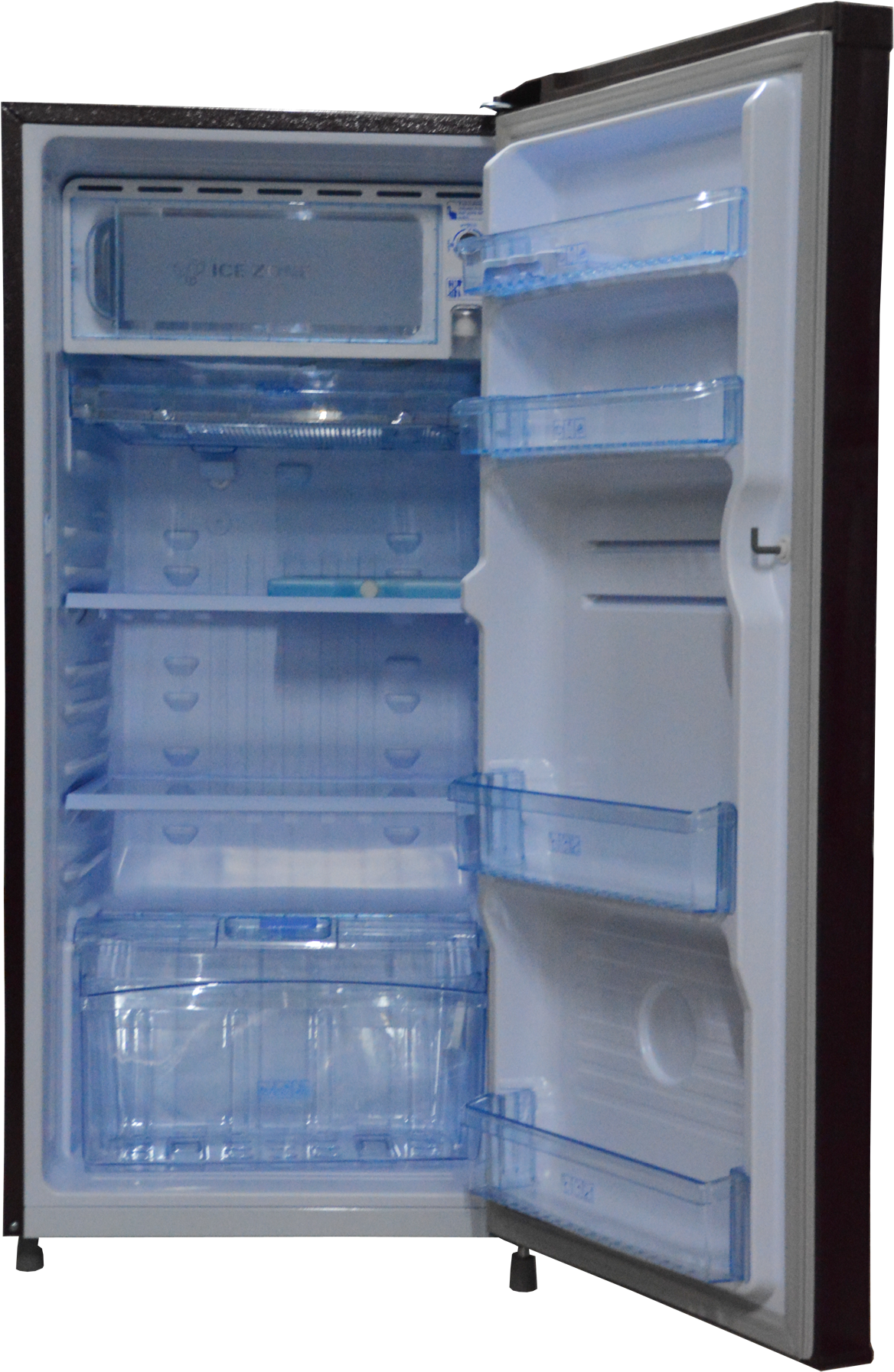 A Refrigerator With Shelves And Shelves