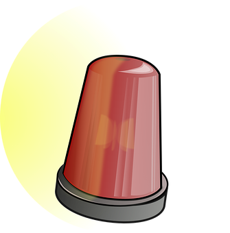 A Red Light On A Black Background
