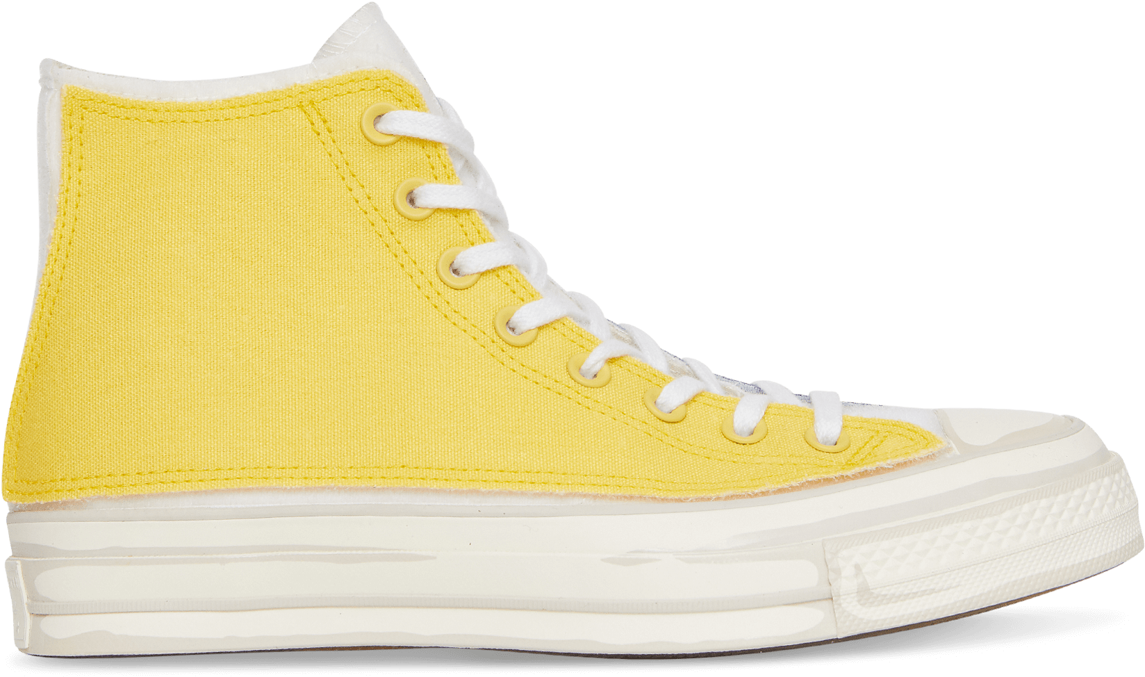 A Yellow And White Sneaker